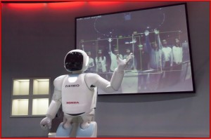 RD2D was, arguably , cuter, but Asimo is real and headed for production. . 